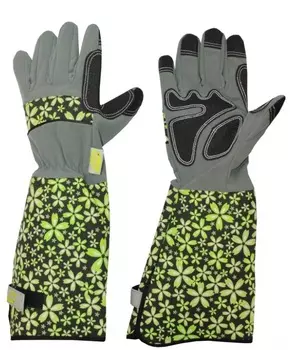 Перчатки "Listok" полиэстер с синтетической замшей c манжетой для роз L 1 пара