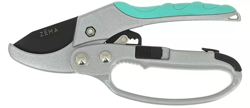 Профессиональный садовый секатор "Zema" с храповым механизмом ZM3003