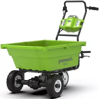 Садовая тележка "Greenworks" самоходная 40V, 106л без АКБ и ЗУ