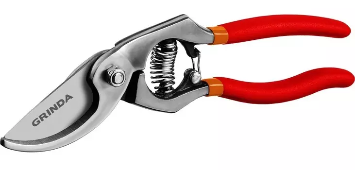 Секатор "Grinda" цельнокованый, с направленным под углом лезвием, G-7 210мм, рез до 25мм