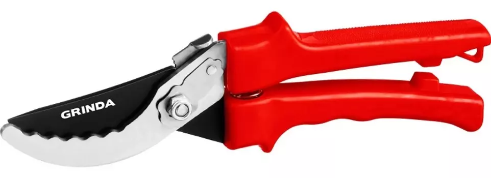 Секатор "Grinda" с пластиковыми рукоятками плоскостной 200мм