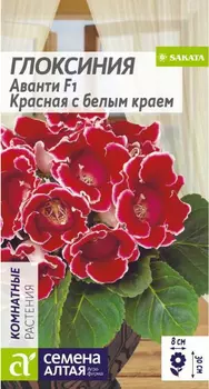 Семена Глоксиния "Семена Алтая" Аванти F1 Красная с белым краем 8шт