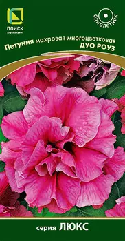 Семена Петуния махровая многоцветковая "Поиск" Дуо роуз 10шт