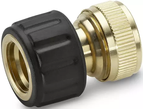 Соединитель "Karcher" латунный с аквастопом 1/2" и 5/8"
