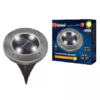 Светильник садовый "Uniel" Inground на солнечной батарее