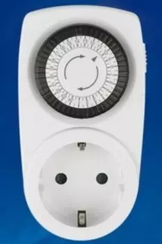 Таймер механический "Uniel" с розеткой
