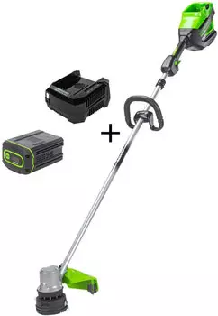 Триммер аккумуляторный "Greenworks" 82V, 40см, бесщеточный, с 1хАКБ 5 Ач и ЗУ