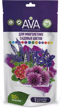 Удобрение "AVA" для многолетних садовых цветов 100г дой-пак