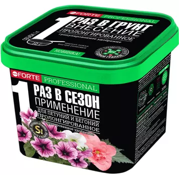 Удобрение "Bona Forte" пролонгированное для петуний и бегоний с биодоступным кремнием 1л