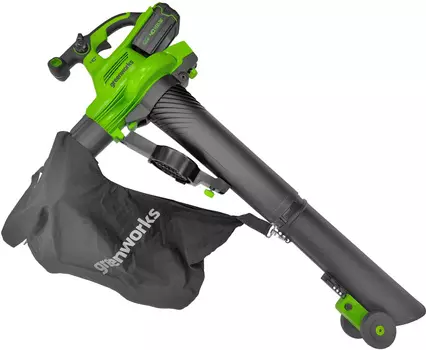 Воздуходув-пылесос "Greenworks" аккумуляторный 40V бесщеточный без АКБ и ЗУ