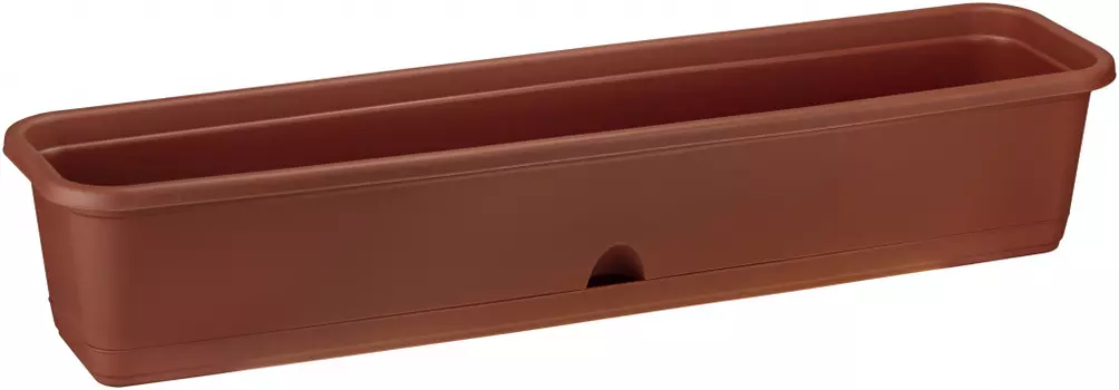 Ящик балконный "Idea" с поддоном терракотовый