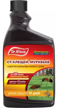 Запасной флакон концентрат "Dr.Klaus" от муравьев, клещей и других ползающих насекомых 1л