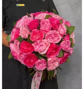 Букет-дуэт пионовидных роз "Великолепие" (25,51,75,101 или 151)