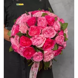 Букет-дуэт пионовидных роз "Великолепие" (25,51,75,101 или 151)