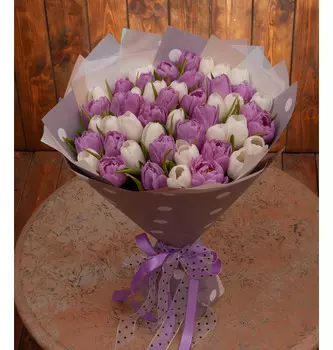 Букет-дуэт "Сиреневая дымка" (15,25,35,51,75 или 101)