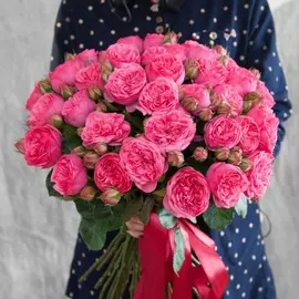 Букет из пионовидных роз "Pink Piano" (15, 25 или 51)