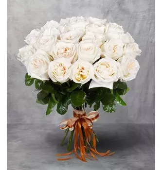 Букет пионовидных роз "White O"Hara" (9,15,25,35,51 или 75)