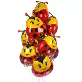 Букет шаров "Божья коровка" (7 или 15 шаров)