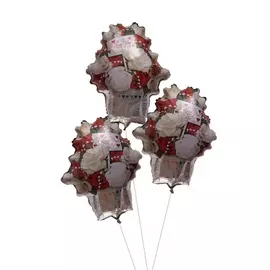 Букет шаров "Красные и белые розы" (3 или 5 шаров)