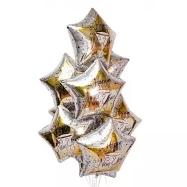 Букет шаров "Пожелания С Новым годом" (7 или 15 шаров)