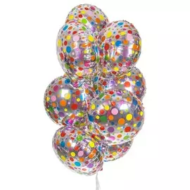Букет шаров "Разноцветные точки" (9 или 18 шаров)
