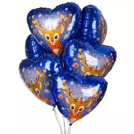 Букет шаров "Рождественский олененок" (7 или 15 шаров)
