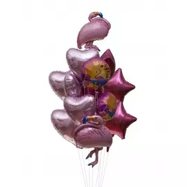 Букет шаров "Розовый фламинго"