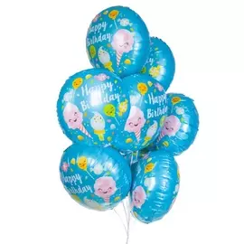 Букет шаров "С Днём Рождения! (Сладости)" (7 или 15 шаров)