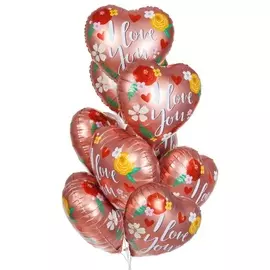Букет шаров "Я люблю тебя!" (9 или 18 шаров)