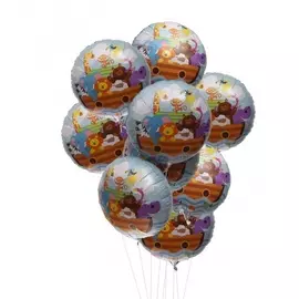 Букет шаров "Животные на корабле" (11 или 21 шар)