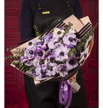 Букет-соло "Анемоны" (15,25,51 или 75)