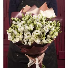 Букет-соло "Белая эустома" (15,25,35,51,75 или 101)