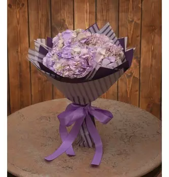 Букет-соло лиловых гортензий (5,7,9,15,21,25 или 35)