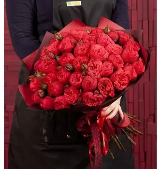 Букет-соло роз "Red Piano" (15,25,35,51,75 или 101)