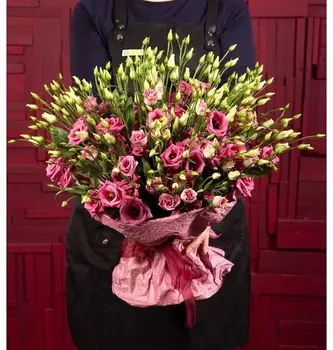 Букет-соло "Розовая эустома" (15,25,35,51,75 или 101)