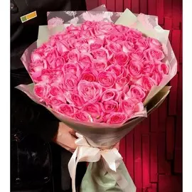 Букет-соло "Розовые розы" (15,25,35,51,75,101 или 151)