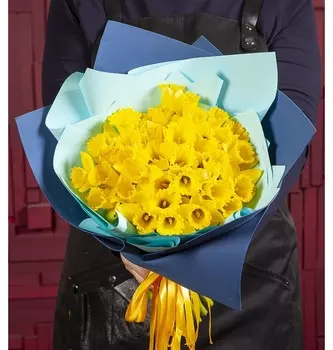 Букет-соло "Жёлтые нарциссы" (35,51,75,101 или 151)