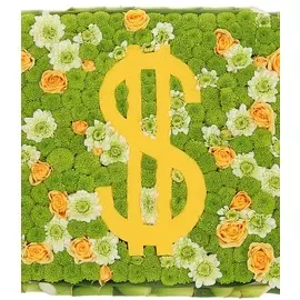 Цветочная композиция "Счастливый доллар"