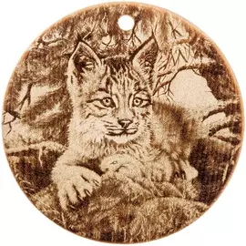 Доска разделочная круглая "Рысёнок"