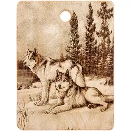 Доска разделочная "Волки"