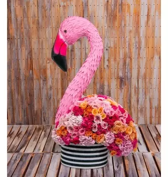 Композиция "Экзотический фламинго" (высота 1,2 метра)