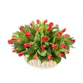 Композиция "Красные тюльпаны"