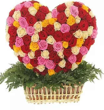 Композиция "Палитра любви" (251 роза)