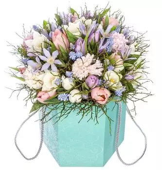 Композиция в вазе "Весенние цветы"