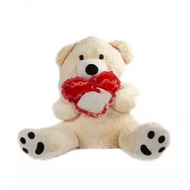 Мягкая игрушка "Медведь в шарфе с сердцем" (90 см)