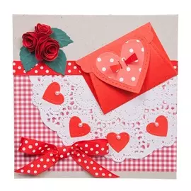 Открытка ручной работы "For you with love"