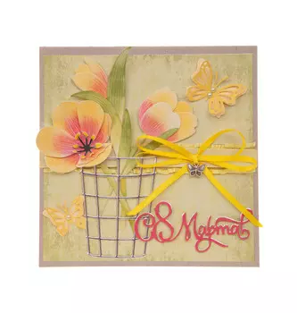 Открытка ручной работы "С 8 Марта!"