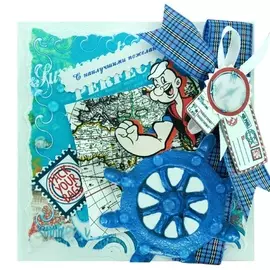 Открытка ручной работы "С наилучшими пожеланиями"