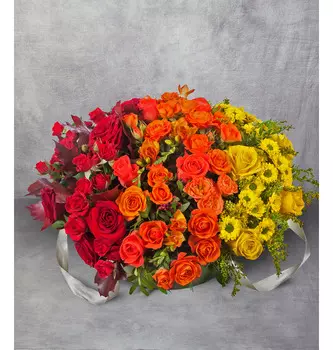 Подарочная коробка «Оранжевый градиент»