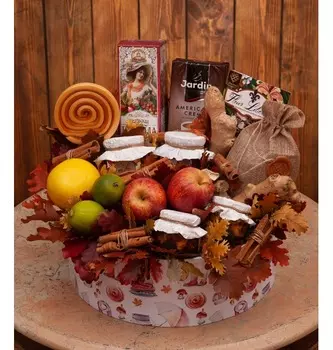 Подарочная коробка "Осенние листья"